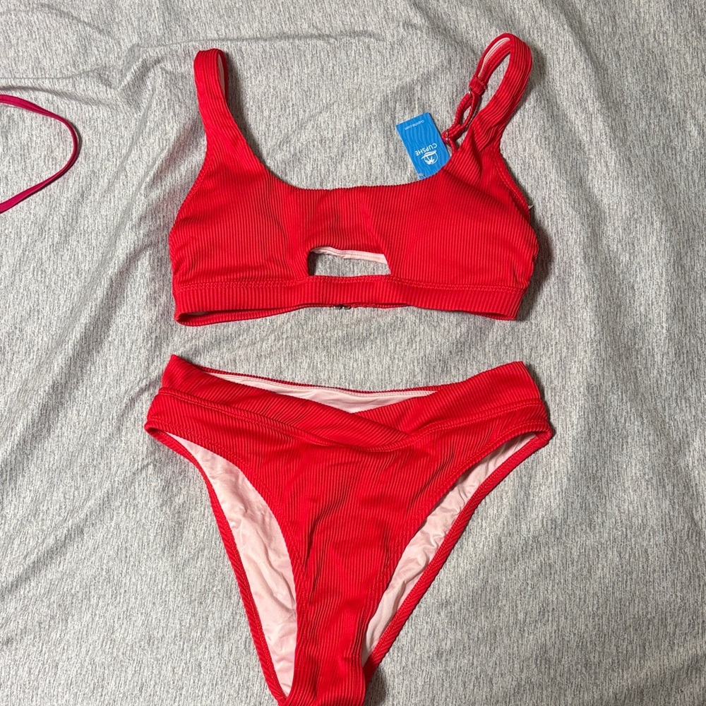 Cupshe Red Bikini Set